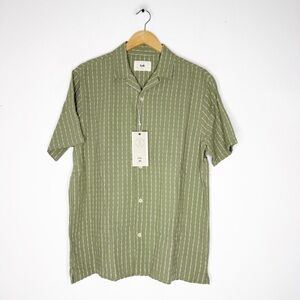 Folk Sage Green Striped Button Down Shirt